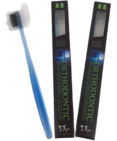 Orthodontic Soft Toothbrush with Interdental Brush | Soft Bristles | Orthodontics Special for Braces (12 Pack) - Blue Red - Buy Online on GoSupps.com
