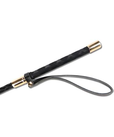 Aisto 18 Inch Riding Crop with Double Slapper | Leather Equestrian Jump Bat in Black Purple - Buy Online on GoSupps.com