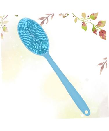 Silicone Body Brush Exfoliating Shower Scrubber - Blue - Buy Online on GoSupps.com