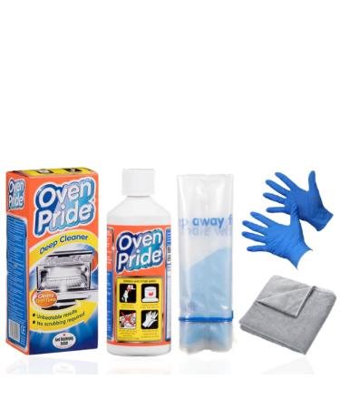 Oven Pride Oven Cleaner for Oven Racks Trays Kitchen Cleaning Oven Rack Cleaning Bags Bundle Includes Oven Pride Oven Cleaner 500ml Gloves Bags and Microfibre Towel by Tarrapu