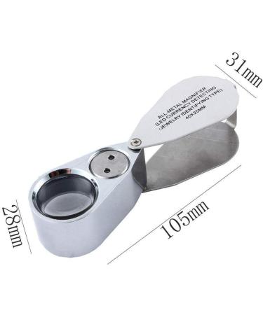 Magnifier Hd 40 Times Magnifying Glass Portable Collapsible High Jewels Antiques Identification Outdoor Lofty Ambition - Buy Online on GoSupps.com