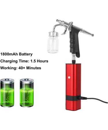 Paint Sprayer Cordless Airbrush Kit with Siphon Trigger Type Spray Gun for Art Model Body Paint Artist Makeup Nail Tattoos Cake Tools for Painting Ceilings Fences cabinets Tm80s Black a - Buy Online on GoSupps.com