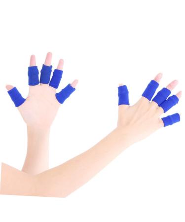 Buy Sosoport 20pcs Blue Finger Guards - Elastic Finger Sleeves & Protectors for Sports | Flexible Nylon Finger Cots - International Shipping Available - Buy Online on GoSupps.com