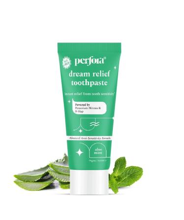 Per.Fora Dream Sensitive - 75 Grams (Pack of 1) | Instant Sensitivity Relief for Kids & Adults | SLS Free & No Artificial Sweeteners | Made Safe Certified | Vegan Friendly Gel Toot.hpaste