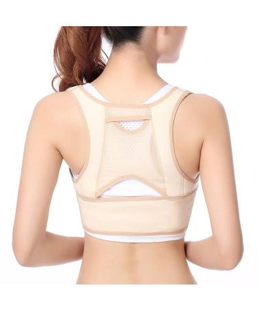Hunchback Correction Belt Sitting Posture Corrector Back Correction Clothing Adult Invisible Correction Hunchback Posture Correction (Color : Beige Size : M) Handmade Full moon lofty ambition