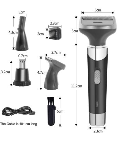 Ear and Nose Nasal Hair Trimmers for Men 4 in 1 Mens Beard Trimmer Face Shaver Electric Razors for Facial Grooming Eyebrow Nasal Ear Hair Public Hair Trimmer Set 4in1 - Buy Online on GoSupps.com
