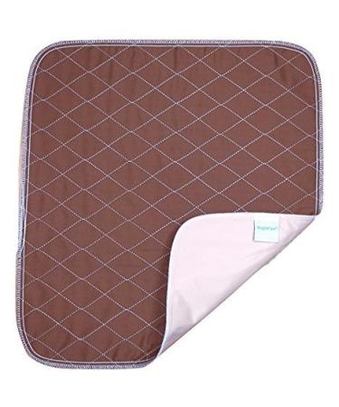 Ultra Waterproof Washable Seat Pad (20 x 22 Inch) for Incontinence - Seniors, Adult, Children, or Pet Underpad - Triple Layer Chair Cover Protector, 24 Ounce Absorbency (Brown) by BrightCare