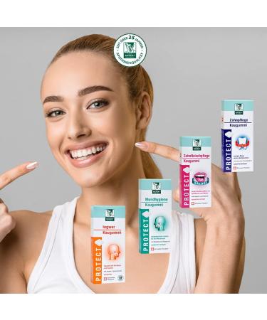 BADERs PROTECT Chewing Gum - Oral Hygiene & Dental Care | 4 Varieties 20 Squares | Buy Internationally - Buy Online on GoSupps.com