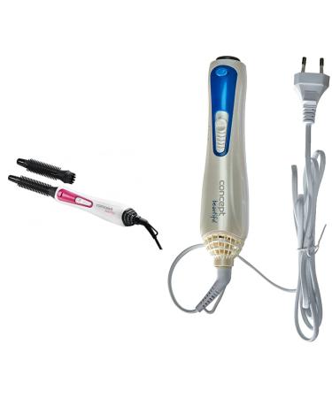 Concept household appliances KF-1110FI warm air brush 2 attachments 20 and 16 mm Lila & Concept KF-1310Mo warm air brush 2 attachments 20 and 16 mm blue bundle with warm air brush blue