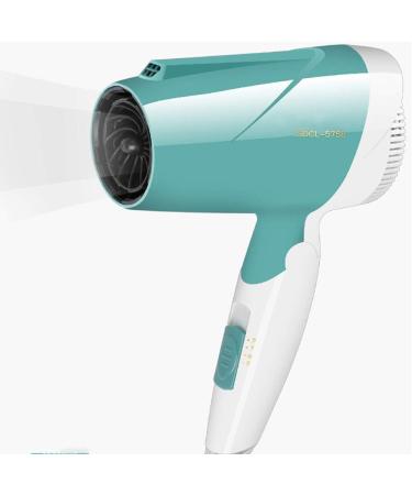 Travel Hair Dryer Small Folding Hair Dryer with Styling Nozzle 3 Speeds and Cold Air Suitable for Home and Travel Abroad (Green) - Buy Online on GoSupps.com