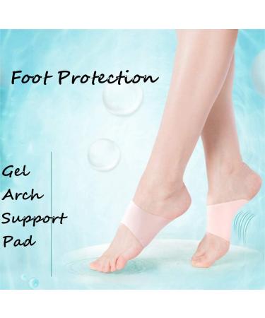 Gel Arch Support Sleeves for Flat Feet | Soft Silicone Cushion for Plantar Fasciitis Relief | Reusable Clear Arch Supports for Men & Women - Buy Online on GoSupps.com