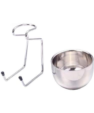 POFET Shaving Bowl and Brush Set - Premium Badger Hair Brush Stainless Steel Bowl & Holder - Perfect Gift for Men - Buy Online on GoSupps.com