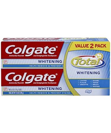 Colgate Total Whitening Toothpaste Twin Pack - 6 Ounce (Pack of 2)
