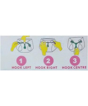 HiCat 5 Pack Baby Cloth Diaper Fasteners Replaces Diaper Pins Blue Green and Pink (GPB-5 Pack) - Buy Online on GoSupps.com