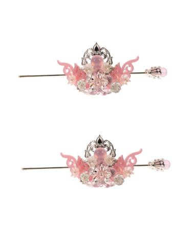 FRCOLOR 2 Sets Hanfu Hair Crown Headdress Hair Accessories Chinese Style Japanese Hairpin Hemfu Hairpin Han Element Headdress Hair Clips Hair Clips Han Tiara Han Hairpin