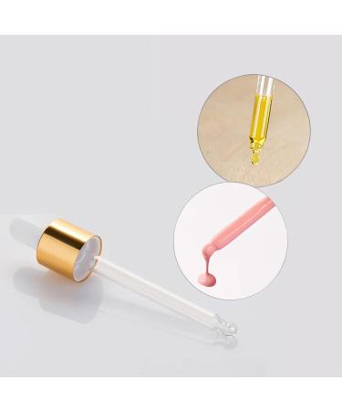 Tianzd 6 Pack 10ml Chrome Pink Glass Pipette Bottles - Essential Oil & Perfume Containers with Gold Screw Cap - Buy Online on GoSupps.com