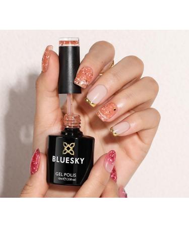 BLUESKY Gel Nail Polish Flower Gel Dancing Dahlia BFL01 Coral Orange Jelly Long Lasting Chip Resistant (Requires Drying Under UV or LED Lamp) - Buy Online on GoSupps.com