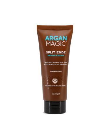 Argan Magic Split Endz Cream - Instantly Binds Frayed and Separated Ends While Preventing Future Breakage | Controls Frizz | Made in USA  Paraben Free  Cruelty Free (6 oz) 6 Ounce (Pack of 1)