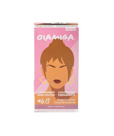 Oiamiga Deep Caramel Permanent Hair Dye Inclusive Hair Colour for All Hair Types Rapid Processing Made with Natural Ingredients Vegan and Cruelty Free 120ml