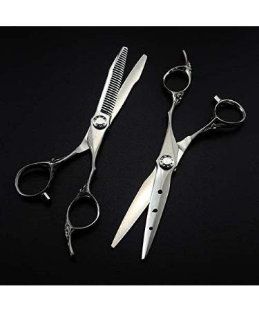 Professional 9Cr Steel Hair Scissors Set - Matte Finish Hair Cutting & Thinning Shears for Barbers | Includes Carry Bag - Buy Online on GoSupps.com
