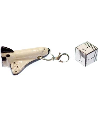 Minibling Spaceship Charm Zipper Pull - Handmade Ceramic 32mm Fashion Jewelry | Silver-Plated Chain Pendant & Beggar Bracelet Trailer - Buy Online on GoSupps.com