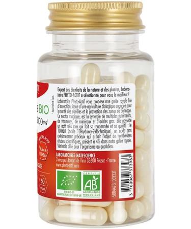 Phyto-Actif | G lules Gel e Royale Bio 2000 mg | Tr sor de la ruche | riche en 10-HDA | Bio & Vegan | 60 g lules | Fabriqu en France - Buy Online on GoSupps.com