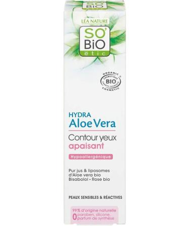 So'Bio tic Soothing eye contour sensitive and reactive skin Hydra Aloe Vera 15 ml - Buy Online on GoSupps.com
