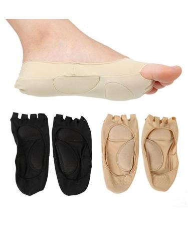 POKEAT 2Pair Women Yoga Dance Sport Massage Toe Socks Five Fingers Toes Compression Socks Arch Support Sock for Health Foot
