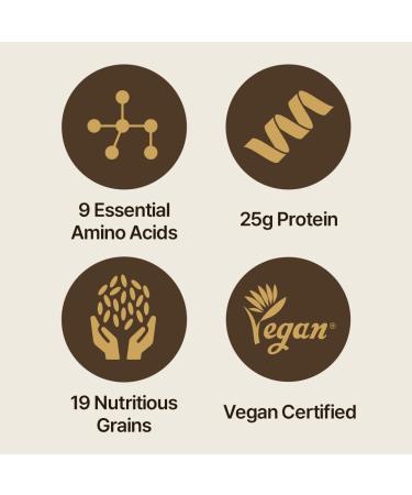 LINGTEA Doctor Developed Gosotein Protein Mix | 19 Grain Vegan Protein | 25g Protein | Easy to Digest | Essential Vitamins | 9 Essential Amino Acids | Muscle Recovery | Roasted Grain Flavor | 7 Count - Buy Online on GoSupps.com