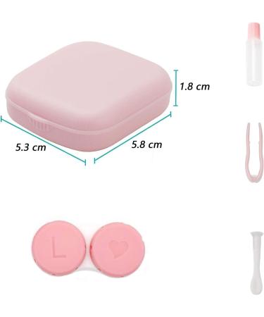 Pink Contact Lenses Container - Travel Set for Soft Lenses & Daily Accessories - Buy Online on GoSupps.com