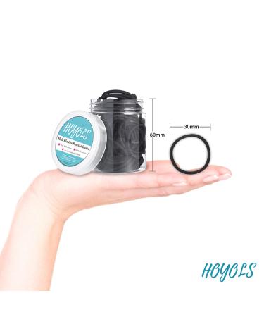 Hoyols 100pcs Baby Small Elastic Hair Ties for Girls No Crease Tiny Hair Bands 1 inch Fine Hair Accessories for Toddler Kids Infants 2mm (Black) - Buy Online on GoSupps.com