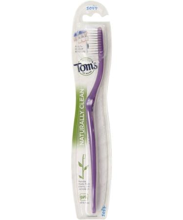Tom's of Maine Toothbrush Naturally Clean Soft 1 ea (Pack of 4)