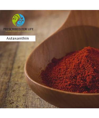 Prescribed For Life Astaxanthin Powder Supplement - 2 oz (57g) | Natural 1% Astaxanthin from Red Algae | Antioxidant for Eye, Skin, Joint, & Nervous System Support - Buy Online on GoSupps.com
