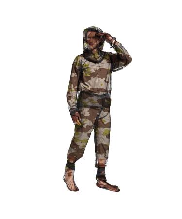 Mosquito Resistant Clothing Bug Suit Hunting Clothes Camo Netting Camouflage Netting Outdoor Mosquito Net Suits for Adult Bug Tamer Mosquito Suit Camo Suit for Men Hunting Anti Mosquito Proof Clothing Camouflage XL