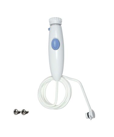 Oral Hygiene Accessories Water Hose Plastic Handle Compatible for Waterpik Water Flosser Wp-100/-300/-600/-900 Easy to Replace Water Flosser Handle (White)