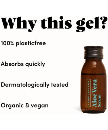 4peoplewhocare Organic Aloe Vera Gel 50 ml - 99.6% Aloe Vera Content - Pure High Dosage Vegan - No Thickening Agents - Soothing Facial Toner After Sun Serum for Face and Body - Buy Online on GoSupps.com