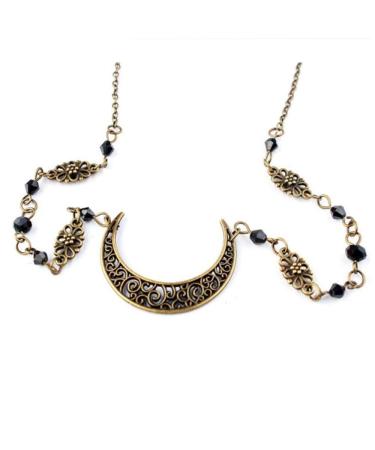 Aimimier Viking Crystal Moon Head Chain - Retro Gold Headpiece for Women and Girls - Buy Online on GoSupps.com