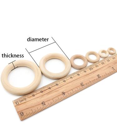 50 Natural 12mm Wooden Teething Rings for Babies | Eco-Friendly Tinker Toys & Macrame Crafts - Buy Online on GoSupps.com