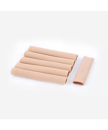 Minkissy Gel Tube Protector for Calluses, Corns, Blisters - Nylon Khaki Toe/Finger Sleeves for Pain Relief and Ingrown Nails - Buy Online on GoSupps.com