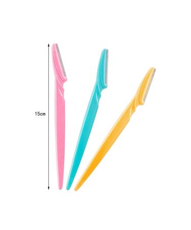 12 Pack Eyebrow Razors - Portable Facial Hair Remover Shavers (Pink, Sky Blue, Yellow) - Buy Online on GoSupps.com