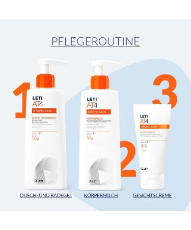 LETI AT4 K rpermilch - Feuchtigkeitsspendende Lotion zum Schutz trockener oder zu Neurodermitis neigender Haut 500 ml Cr me Fresh 500 ml (Lot de 1) - Buy Online on GoSupps.com