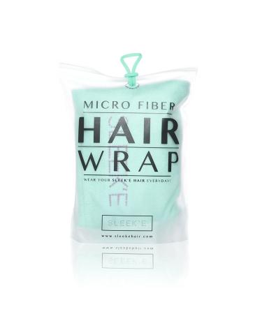 Sleek'e Microfiber Hair Wrap - Mint  Ultra Absorbent and Soft  Spa-Quality  Anti-Frizz Turban Twist Hair Towel  Reduces Drying Time by 50% for Healthier Hair