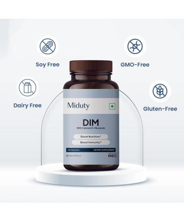 Miduty by Palak Notes - DIM(Diindolylmethane) - Chaste Berry Extract - Calcium D-Glucarate - Gluten Free - Non-GMO - 60 Capsules - Buy Online on GoSupps.com