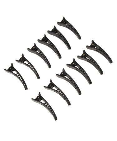 Baosity Set of 12 Crocodile Hair Clips - Professional Sectioning Clips for Hairdressers & Stylists - 4.9 cm Salon Styling Clamps - Buy Online on GoSupps.com