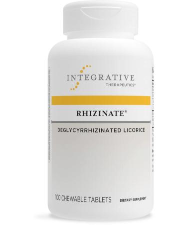 Integrative Therapeutics Rhizinate - Deglycyrrhizinated Licorice (DGL) - for Stomach, Intestinal & Digestive Support with Licorice Root - Gluten Free - Dairy Free - Vegan - 100 Chewable Tablets Standard Packaging - Buy Online on GoSupps.com