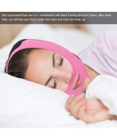Facial Slimming Lift Face Belt - Double Chin Removal & Skin Tightening Bandage (Pink) - Buy Online on GoSupps.com