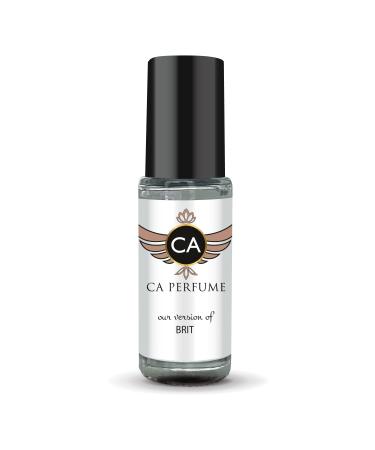 CA Perfume Impression of Brit For Women Replica Fragrance Body Oil Dupes Alcohol-Free Essential Aromatherapy Sample Travel Size Concentrated Long Lasting Attar Roll-On 0.14 Fl Oz/4ml-X1