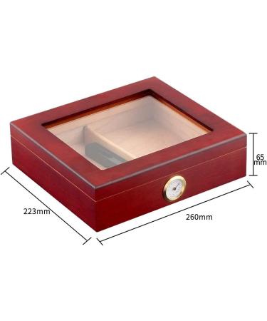 Handmade Cigar Humidor for 20 Counts Spanish Cedar Cigar Box for Men with Hygrometer Humidifier Tight Seal for Best Humidity Black - Buy Online on GoSupps.com