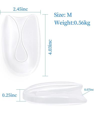 2-Pack U-Shaped Silicone Gel Heel Cups for Plantar Fasciitis & Heel Spurs - Pain Relief Foot Care - Buy Online on GoSupps.com