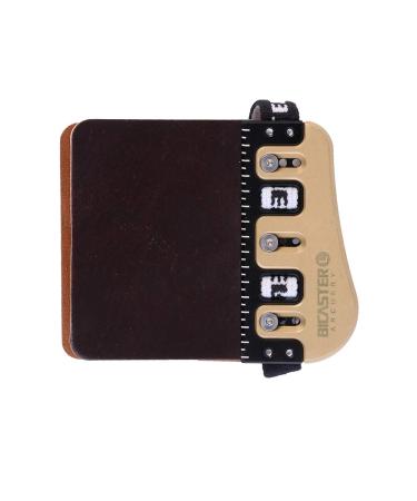 Bicaster Barebow Finger Tabs Cordovan Leather + Brass Finger Guards - RH Medium